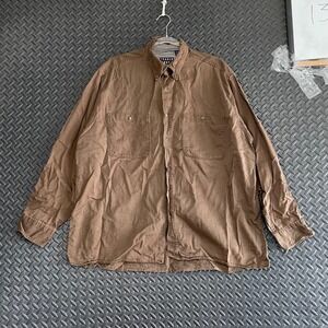 Vintage Trader Bay Brown Button Down Long Sleeve Casual Wear Shirt Men's Size XL